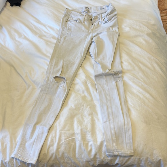 Frame Le skinny de jeanne crop - white - Picture 4 of 7